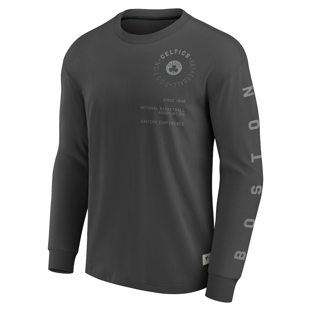 Fanatics - Boston Celtics Elements Future Ground Tonal Info Long Sleeve T-Shirt - Gray