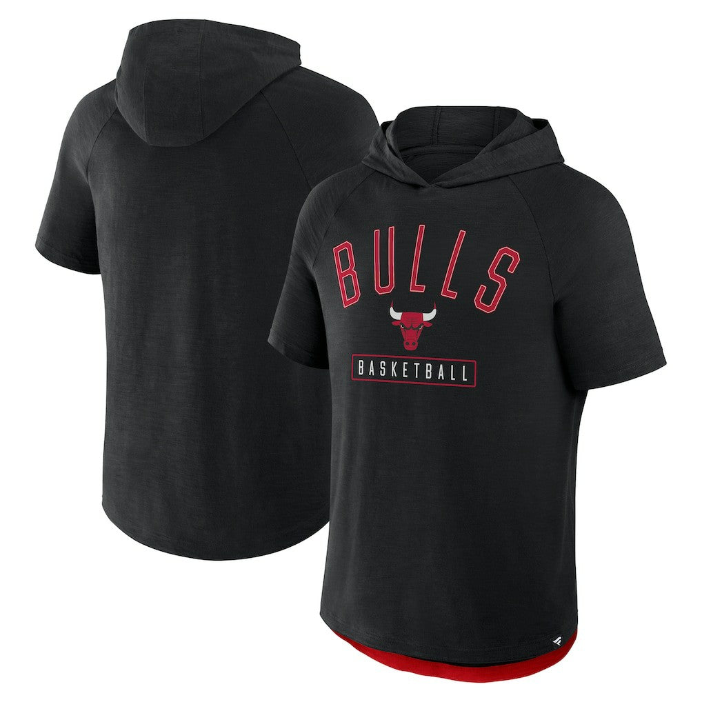 Fanatics - Chicago Bulls Pass Legend Raglan Hoodie T-Shirt - Black
