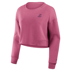 Fanatics - Los Angeles Lakers Women's Studio Tri-Blend Cropped Pullover Sweatshirt - Pink