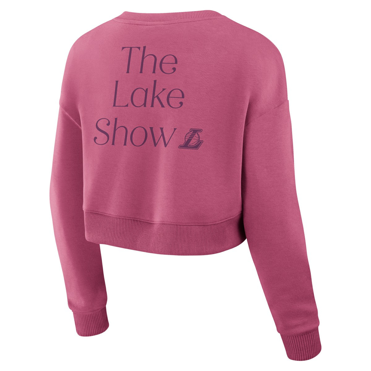 Fanatics - Los Angeles Lakers Women's Studio Tri-Blend Cropped Pullover Sweatshirt - Pink