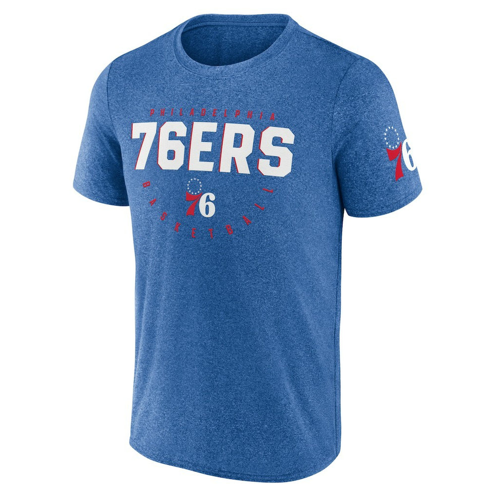NBA - Philadelphia 76ers Logo Athletic Block Practice Performance T-Shirt - Heather Royal