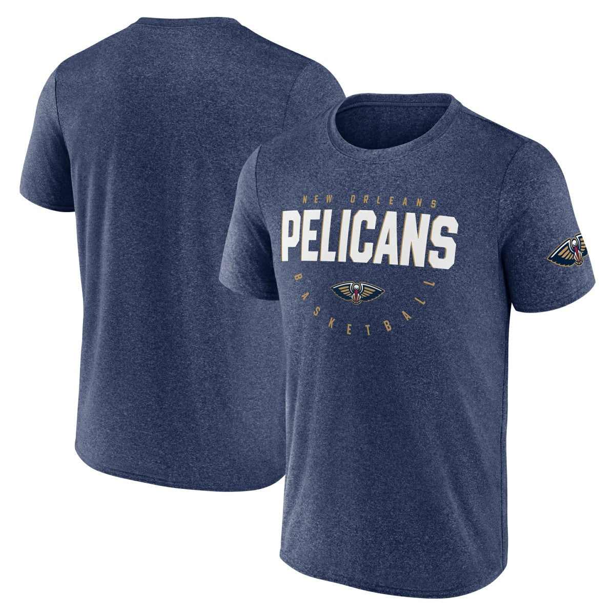 NBA - New Orleans Pelicans Logo Athletic Block Practice Performance T-Shirt - Heather Navy