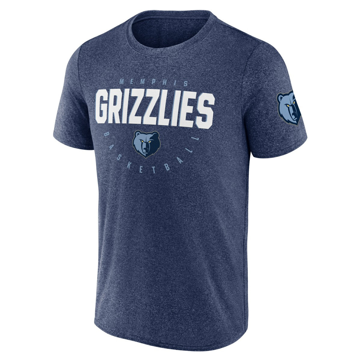NBA - Memphis Grizzlies Logo Athletic Block Practice Performance T-Shirt - Heather Navy