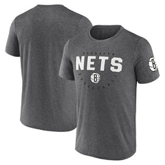 NBA - Brooklyn Nets Logo Athletic Block Practice Performance T-Shirt - Heather Charcoal