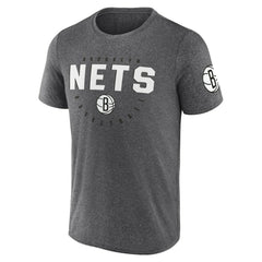 NBA - Brooklyn Nets Logo Athletic Block Practice Performance T-Shirt - Heather Charcoal