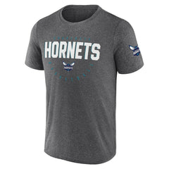 NBA - Charlotte Hornets Logo Athletic Block Practice Performance T-Shirt - Heather Charcoal