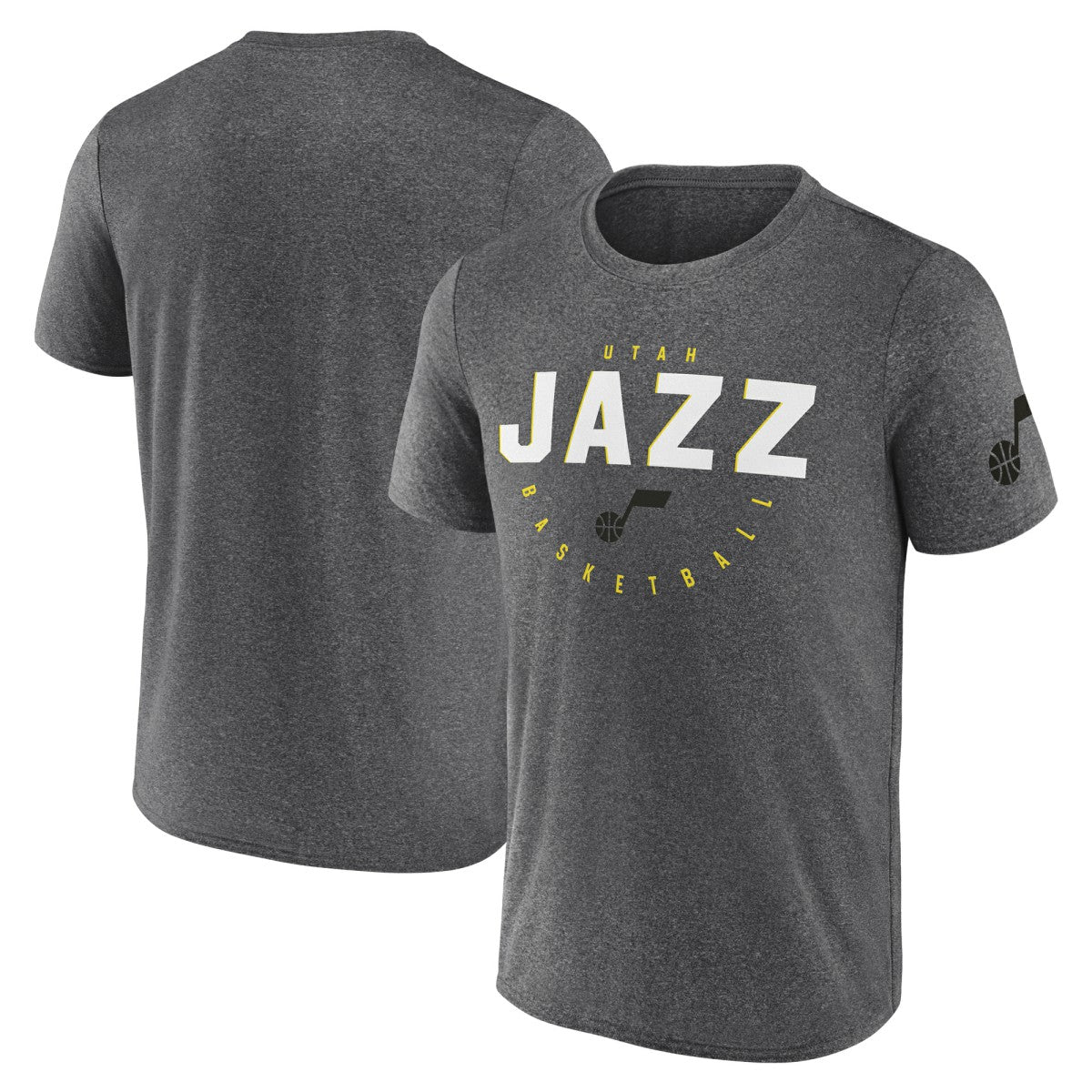 NBA - Utah Jazz Logo Athletic Block Practice Performance T-Shirt - Heather Charcoal