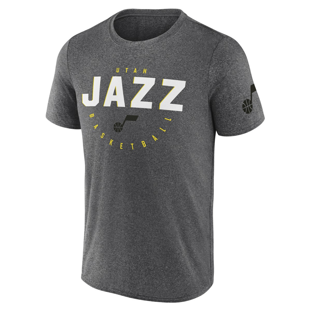 NBA - Utah Jazz Logo Athletic Block Practice Performance T-Shirt - Heather Charcoal
