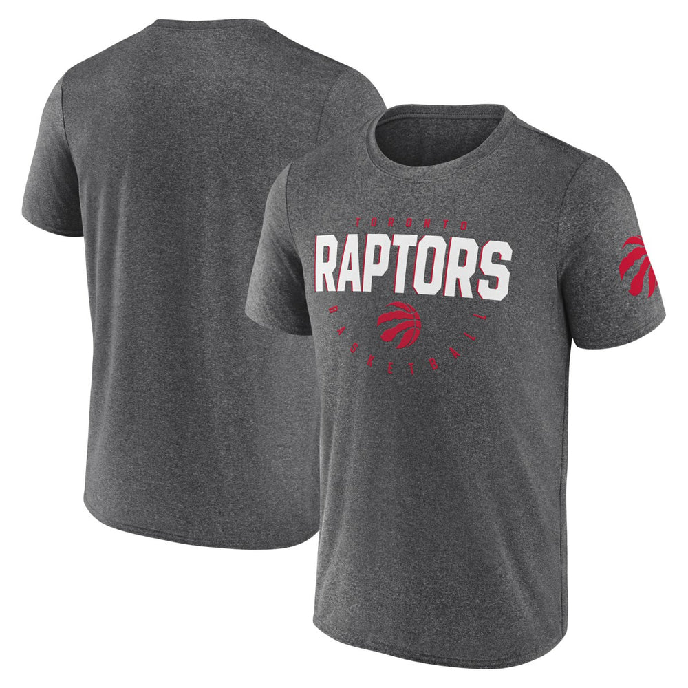 NBA - Toronto Raptors Logo Athletic Block Practice Performance T-Shirt - Heather Charcoal