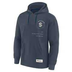 Seattle Kraken Fanatics Future Ground Info Pullover Hoodie Navy