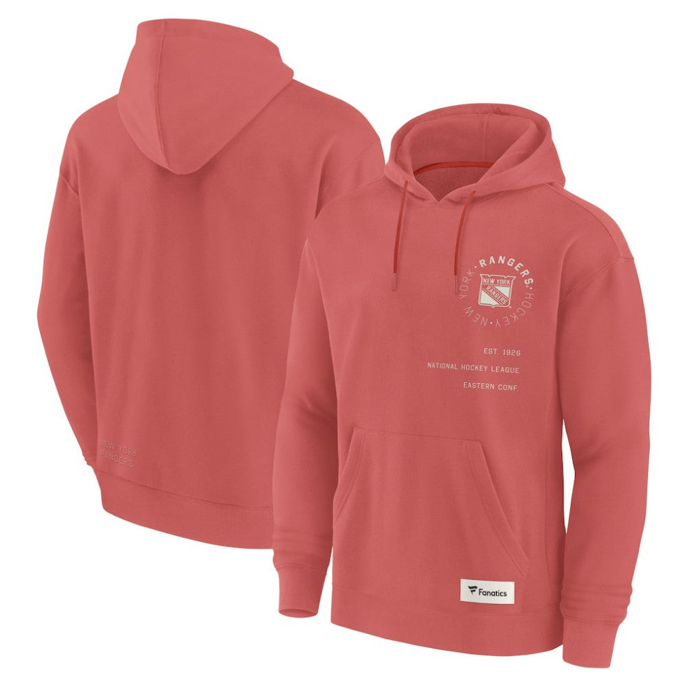 New York Rangers Fanatics Future Ground Info Pullover Hoodie Red