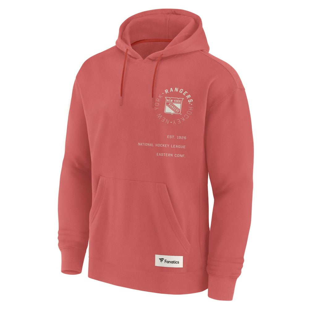 New York Rangers Fanatics Future Ground Info Pullover Hoodie Red