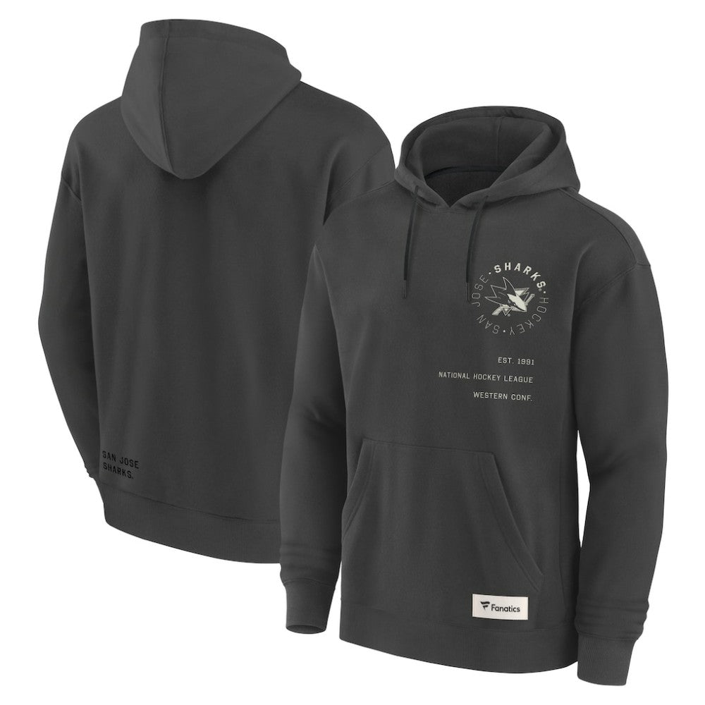 San Jose Sharks - Fanatics Future Ground Info Pullover Hoodie Charcoal