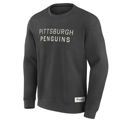 Pittsburgh Penguins Fanatics Elements Future Ground Lettering Pullover Sweatshirt Charcoal
