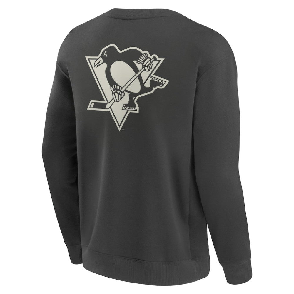 Pittsburgh Penguins Fanatics Elements Future Ground Lettering Pullover Sweatshirt Charcoal