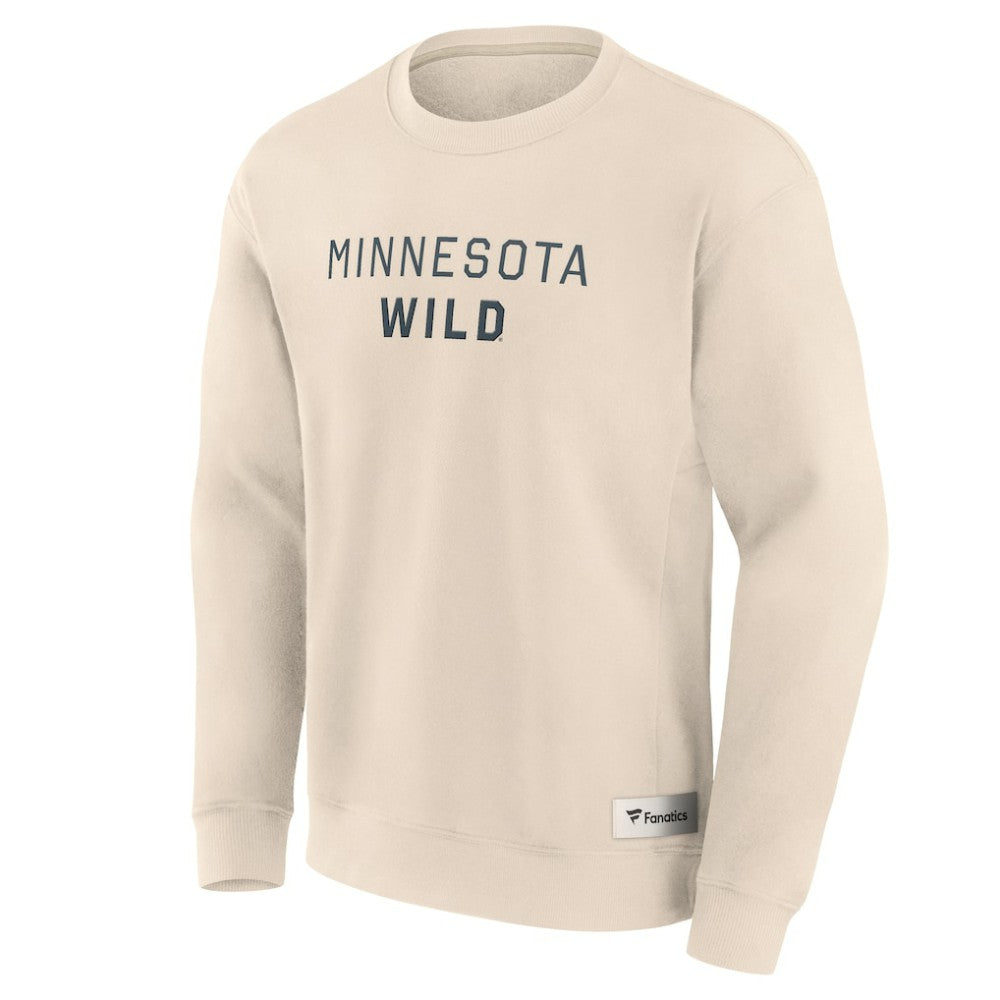 Minnesota Wild - Fanatics Elements Future Ground Lettering Pullover Sweatshirt Cream