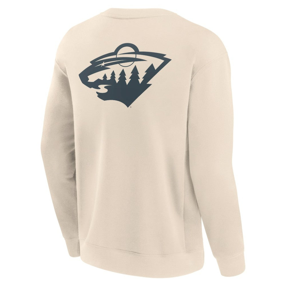Minnesota Wild - Fanatics Elements Future Ground Lettering Pullover Sweatshirt Cream