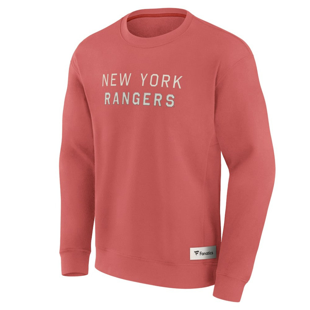 New York Rangers Fanatics Elements Future Ground Lettering Pullover Sweatshirt Red