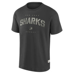 San Jose Sharks - Fanatics Elements Weathered Tonal Future Ground T-Shirt Charcoal