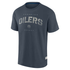 Edmonton Oilers - Fanatics Elements Weathered Tonal Future Ground T-Shirt Navy