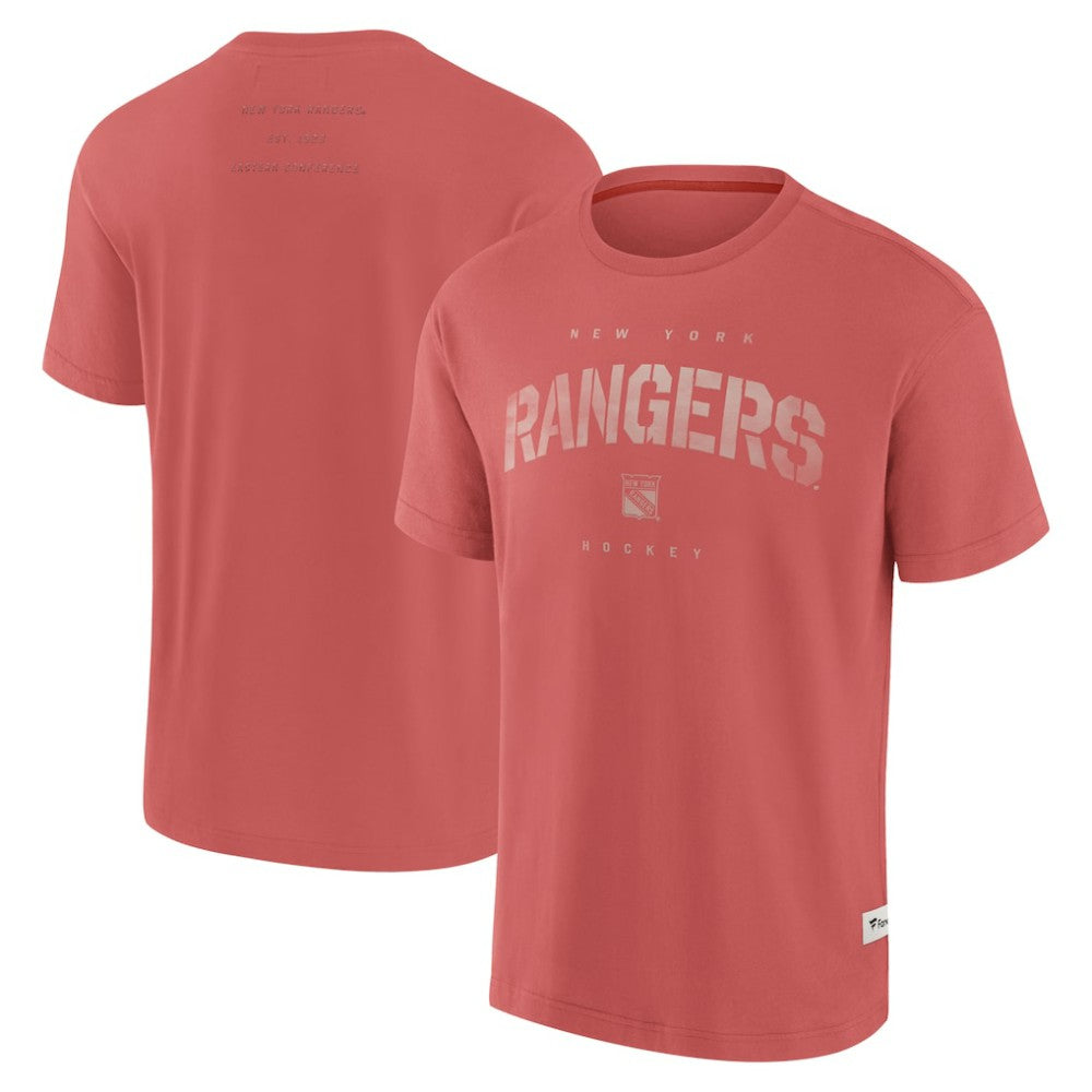 New York Rangers Fanatics Elements Weathered Tonal Future Ground T-Shirt Red