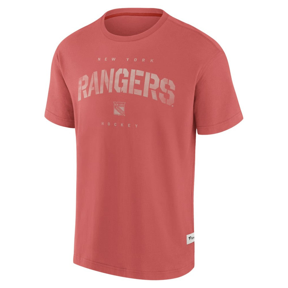 New York Rangers Fanatics Elements Weathered Tonal Future Ground T-Shirt Red