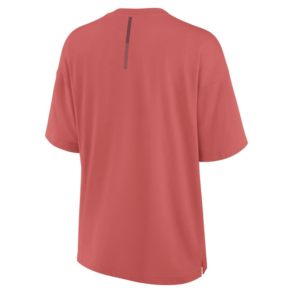 New Jersey Devils - Fanatics Women's Oversized Elements Raw Edge Future Ground T-Shirt Red