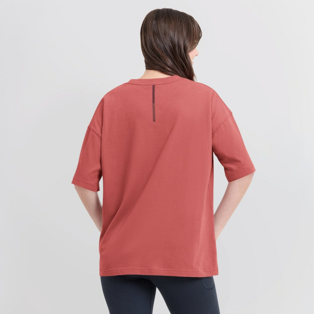 New Jersey Devils - Fanatics Women's Oversized Elements Raw Edge Future Ground T-Shirt Red