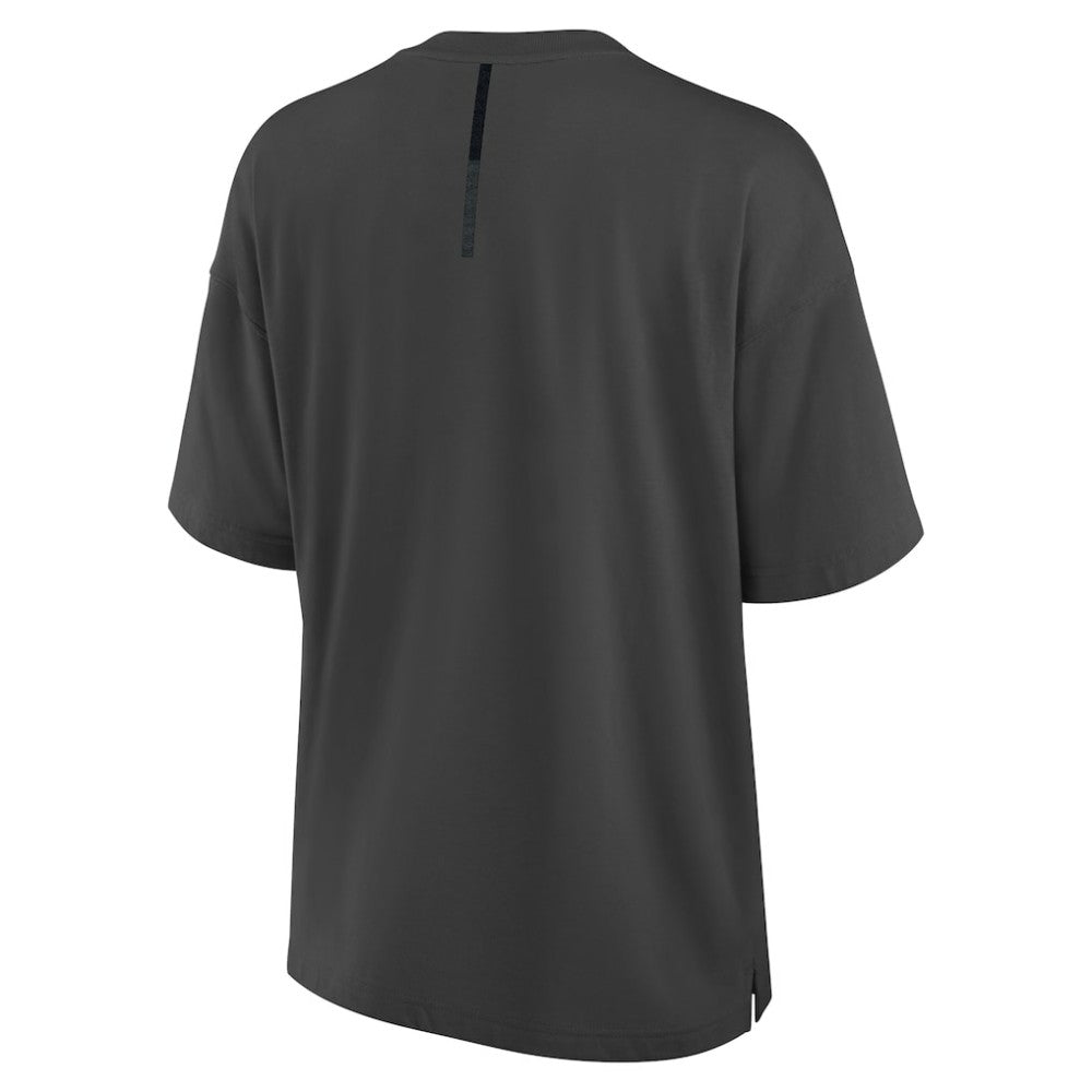 Pittsburgh Penguins Fanatics Women's Oversized Elements Raw Edge Future Ground T-Shirt Charcoal