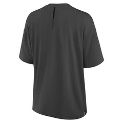 Pittsburgh Penguins Fanatics Women's Oversized Elements Raw Edge Future Ground T-Shirt Charcoal