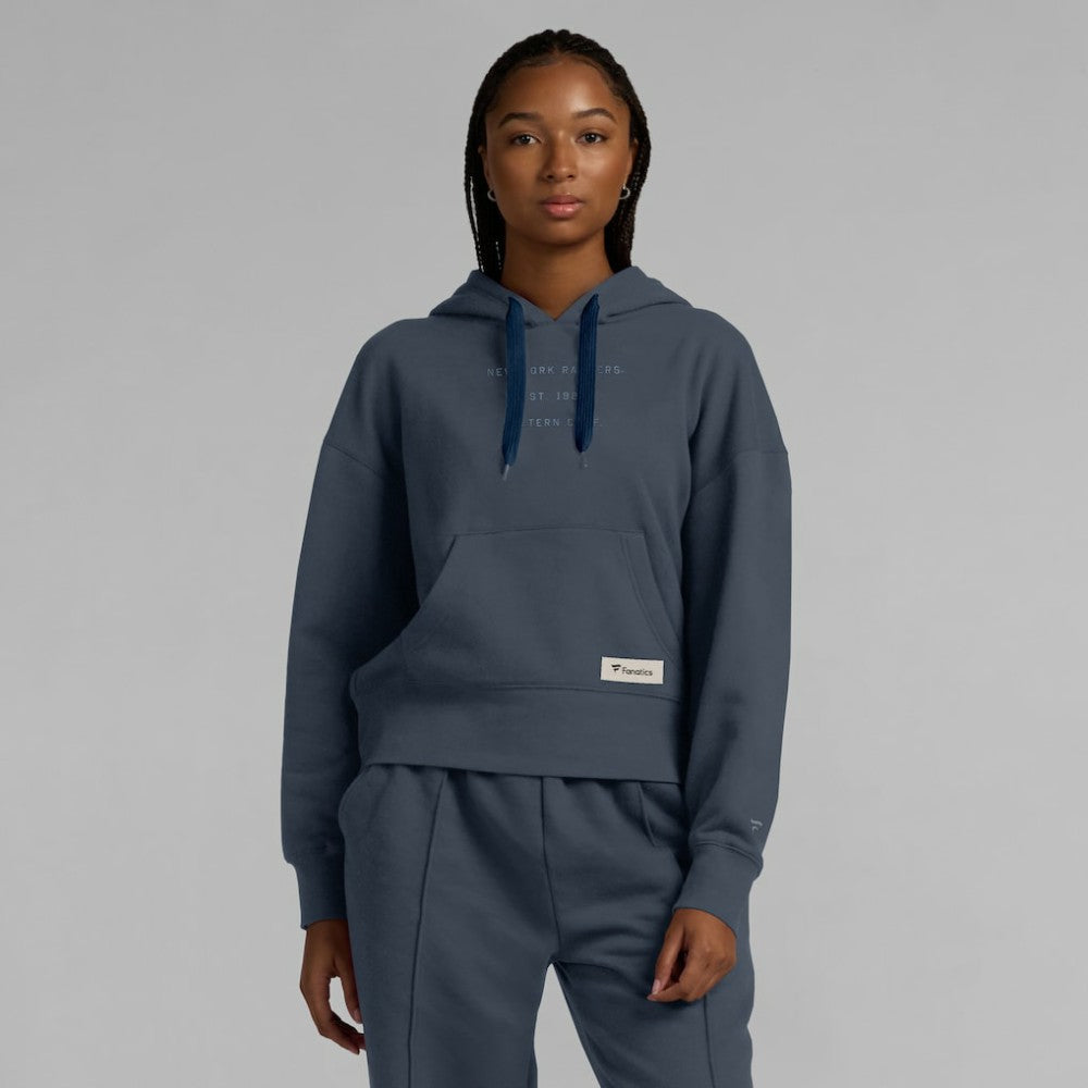 New York Rangers Fanatics Women's Elements Future Ground Subtle Tonal Pullover Hoodie Blue