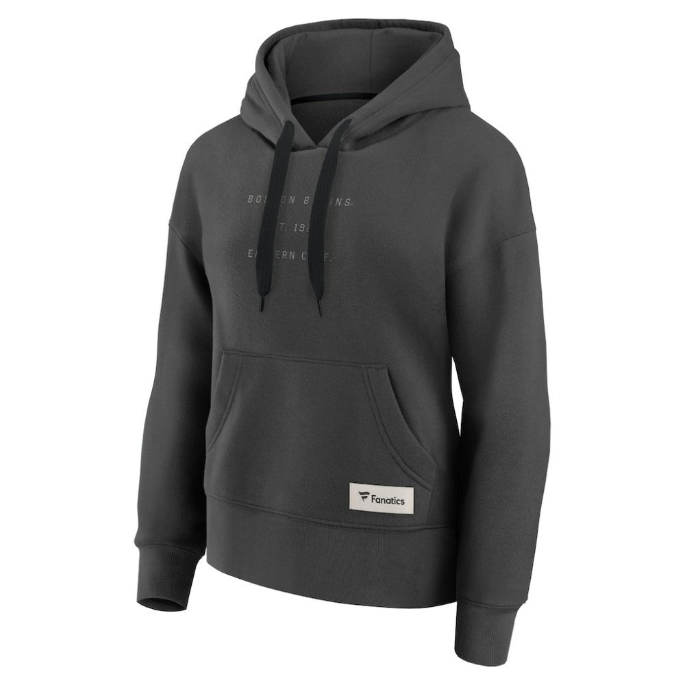 Boston Bruins Fanatics Women's Elements Future Ground Subtle Tonal Pullover Hoodie Charcoal