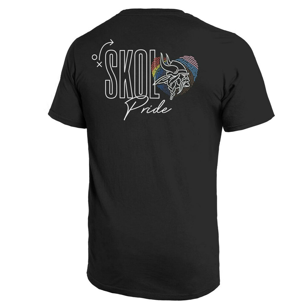 Minnesota Vikings Majestic Threads Pride Pocket T-Shirt Black - NFL