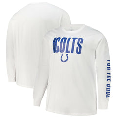 Indianapolis Colts Big & Tall Vision Long Sleeve T-Shirt White - Fanatics