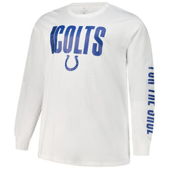 Indianapolis Colts Big & Tall Vision Long Sleeve T-Shirt White - Fanatics