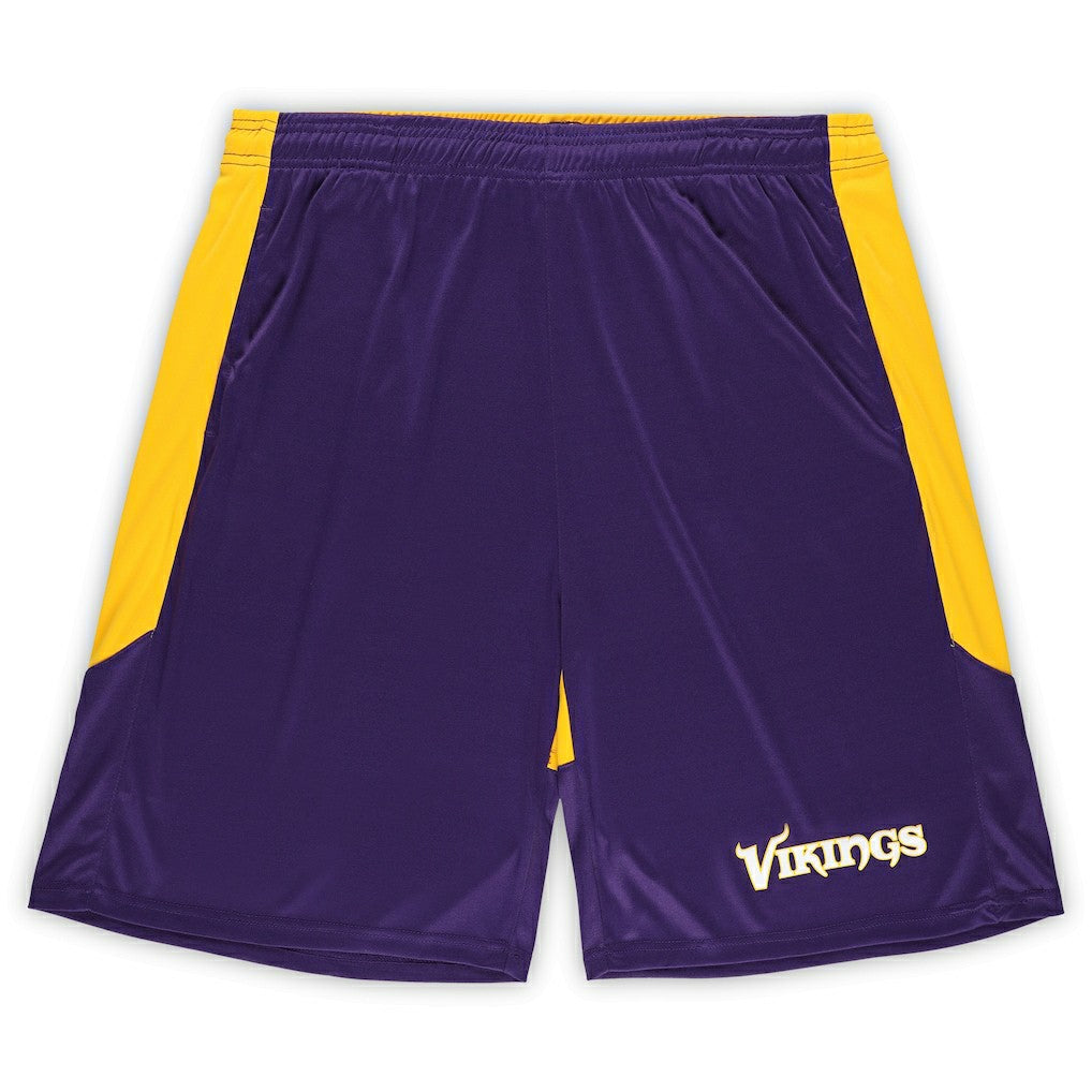 Minnesota Vikings Big & Tall Launch Shorts Purple/Gold - Fanatics