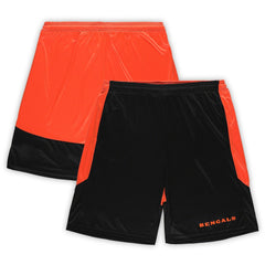 Cincinnati Bengals Big & Tall Launch Shorts Black/Orange - Fanatics