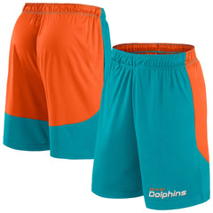 Miami Dolphins Big & Tall Launch Shorts Aqua/Orange - Fanatics
