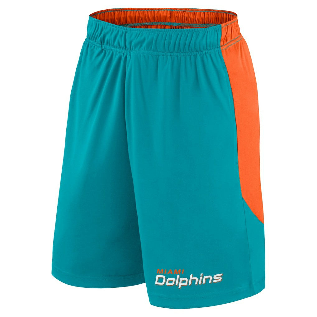 Miami Dolphins Big & Tall Launch Shorts Aqua/Orange - Fanatics
