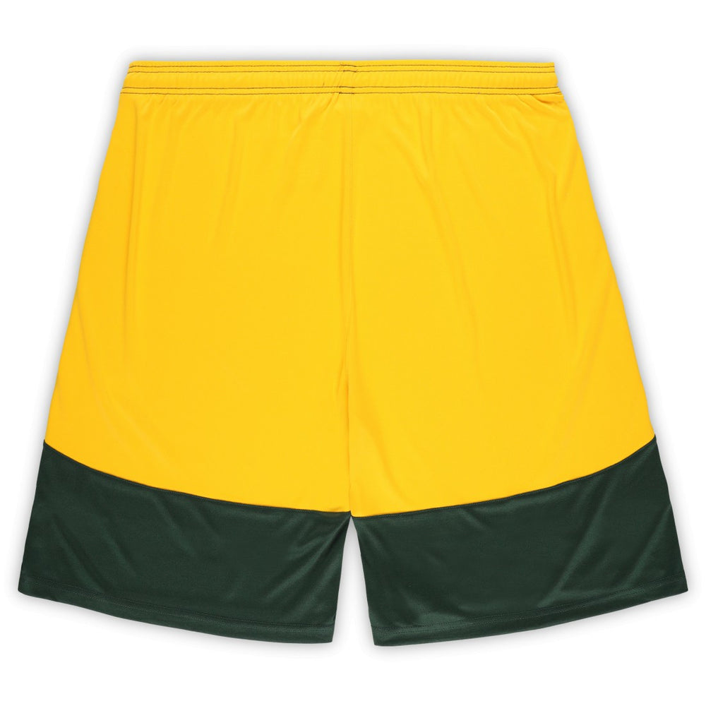 Green Bay Packers Big & Tall Launch Shorts Green/Gold - Fanatics