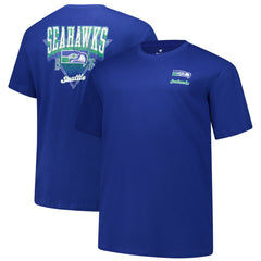 Seattle Seahawks Big & Tall Throwback Logo T-Shirt Royal - Fanatics