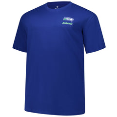 Seattle Seahawks Big & Tall Throwback Logo T-Shirt Royal - Fanatics