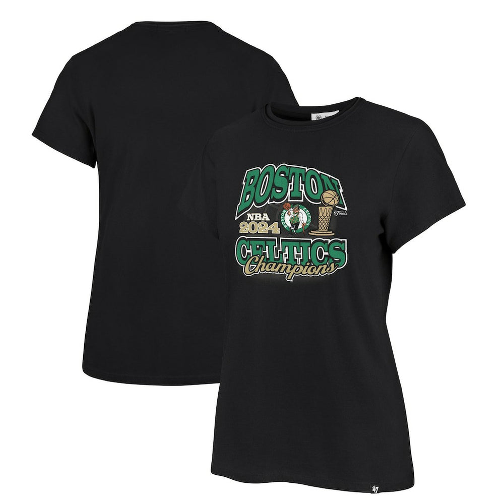 47 brand - Boston Celtics '47 Women's 2024 NBA Finals Champions Trophy Franklin T-Shirt - Black
