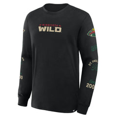 Minnesota Wild - Fanatics Boxed In Legacy Long Sleeve T-Shirt Black
