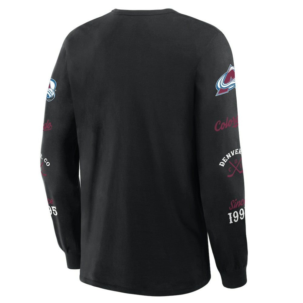 Colorado Avalanche - Fanatics Boxed In Legacy Long Sleeve T-Shirt Black