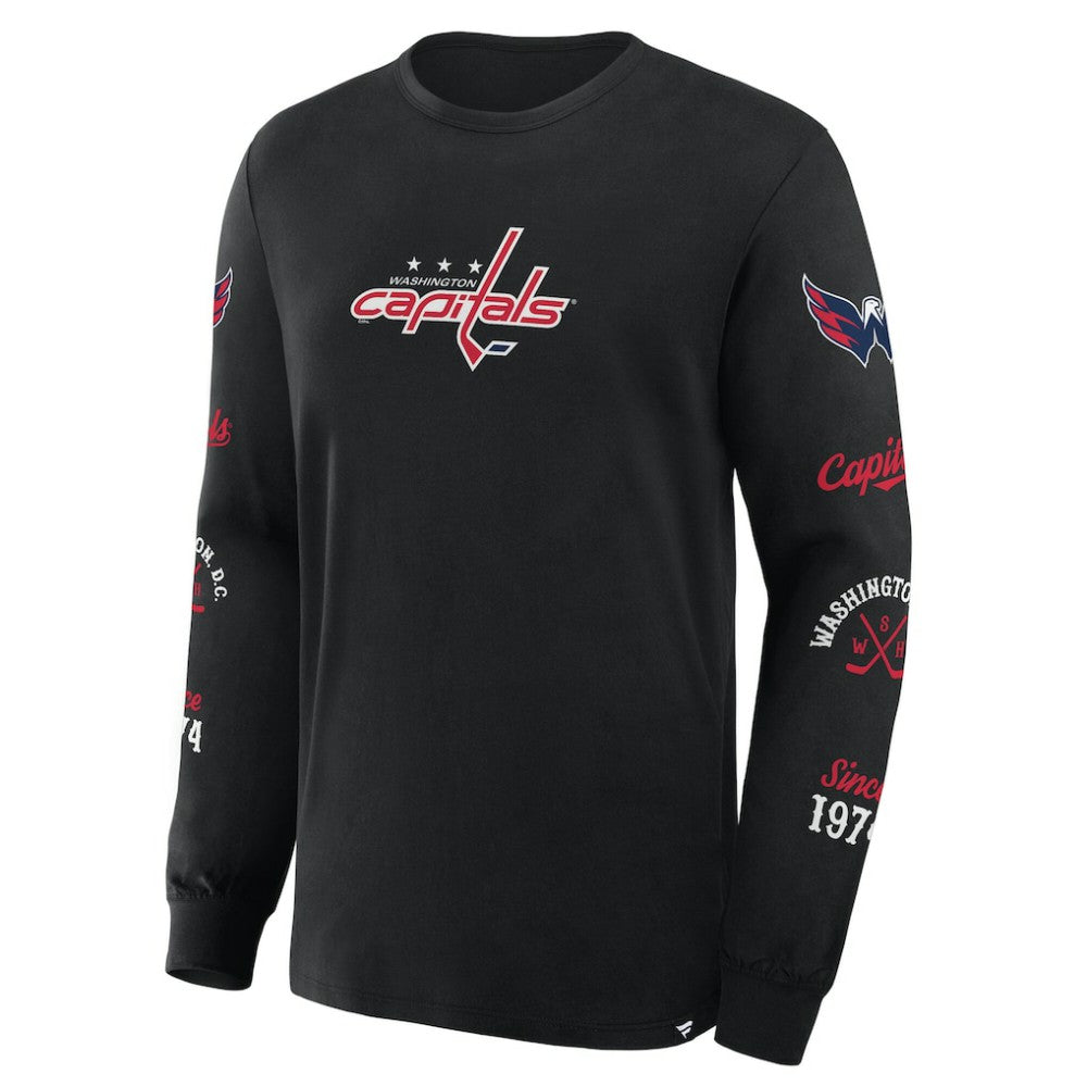Washington Capitals Fanatics Boxed In Legacy Long Sleeve T-Shirt Black