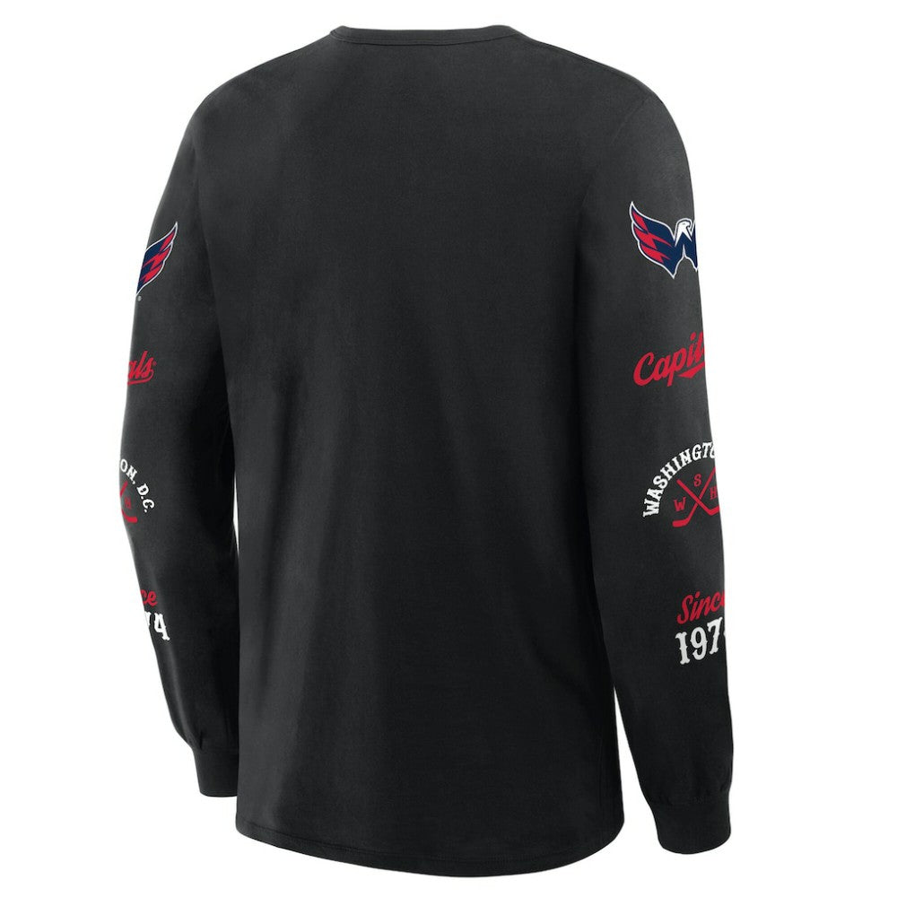 Washington Capitals Fanatics Boxed In Legacy Long Sleeve T-Shirt Black