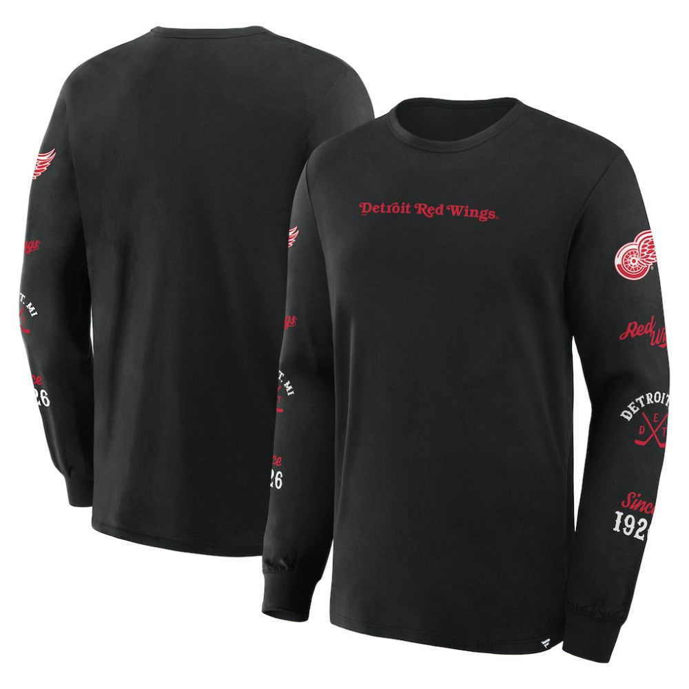 Detroit Red Wings - Fanatics Boxed In Legacy Long Sleeve T-Shirt Black