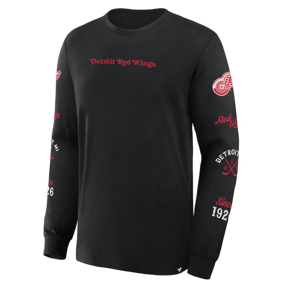 Detroit Red Wings - Fanatics Boxed In Legacy Long Sleeve T-Shirt Black