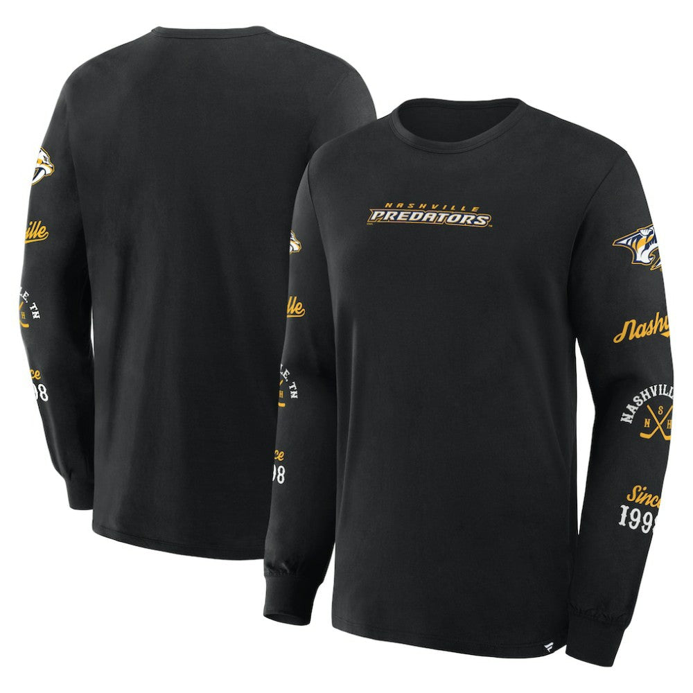Nashville Predators - Fanatics Boxed In Legacy Long Sleeve T-Shirt Black